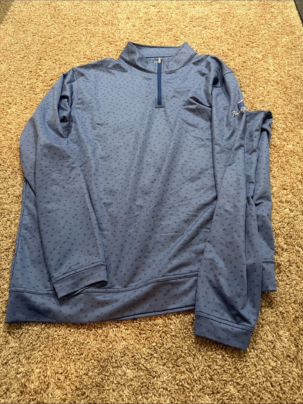 Men's Peter Millar Navy Performance Quarter-Zip Pullover Jacket